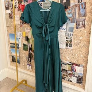 Petal & Pup Teal Midi Dress